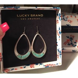 Turquoise & silver Lucky Brand Dangle Earrings 🌸
